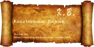 Kesztenbaum Bajnok névjegykártya